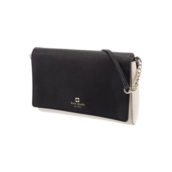 Kate Spade New York Black & Cream Crossbody Bag With Chain Strap - Picture 2 of 5